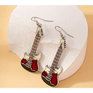 NWT Guitar Rock Music Musician Earrings Dangle